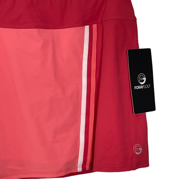 Foray Golf Women's 15.5”  FAUX WRAP Skort, Large, flamingo pink - Picture 2 of 9